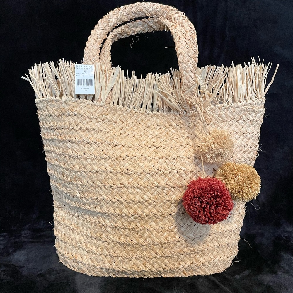 Barneys New York Straw Tote Bag